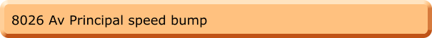 8026 Av Principal speed bump